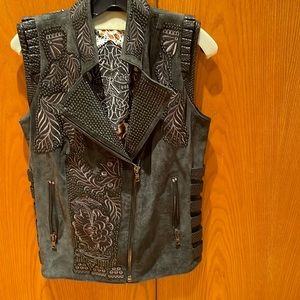 Suede decorative vest